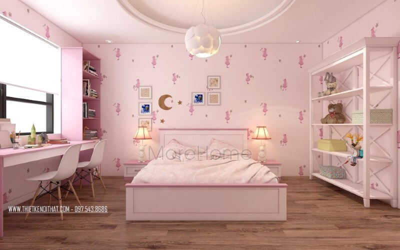 Trang trí nội thất phòng ngủ bé gái