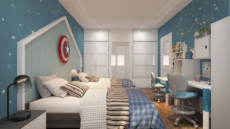Thiết kế nội thất phòng ngủ bé trai
